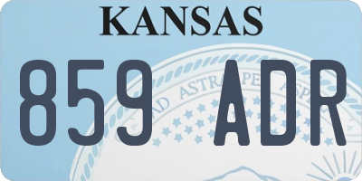 KS license plate 859ADR