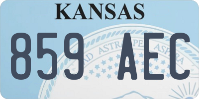 KS license plate 859AEC