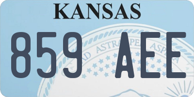 KS license plate 859AEE