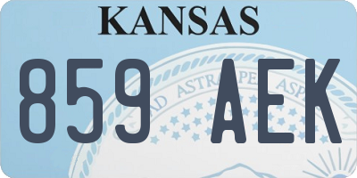 KS license plate 859AEK