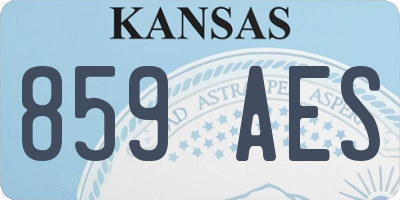 KS license plate 859AES