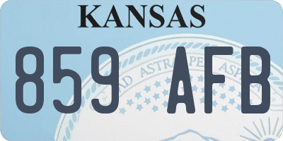 KS license plate 859AFB