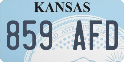 KS license plate 859AFD
