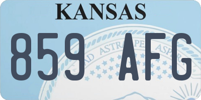 KS license plate 859AFG