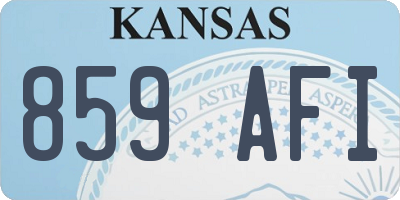 KS license plate 859AFI