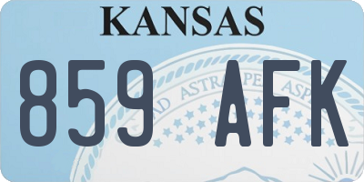 KS license plate 859AFK