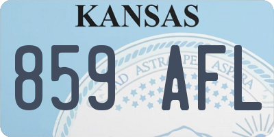 KS license plate 859AFL