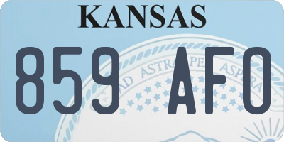 KS license plate 859AFO