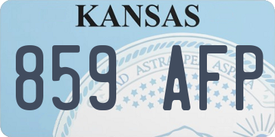 KS license plate 859AFP