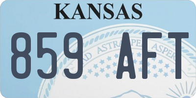 KS license plate 859AFT
