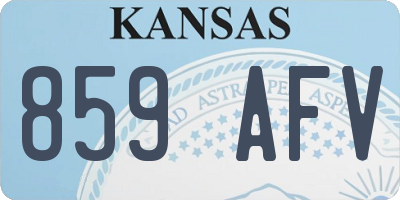 KS license plate 859AFV