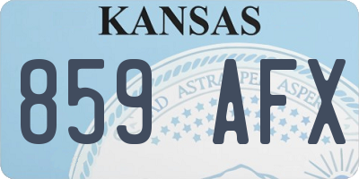 KS license plate 859AFX
