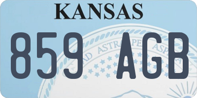 KS license plate 859AGB