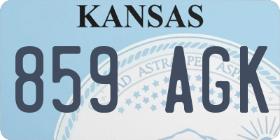 KS license plate 859AGK