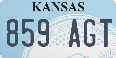 KS license plate 859AGT
