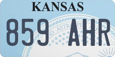 KS license plate 859AHR