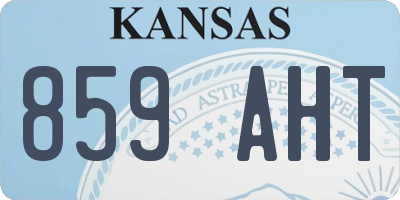 KS license plate 859AHT