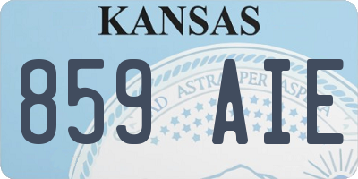 KS license plate 859AIE
