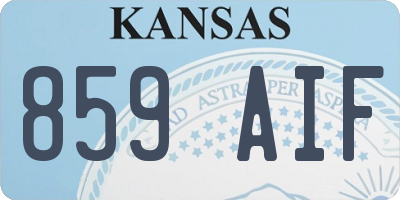 KS license plate 859AIF