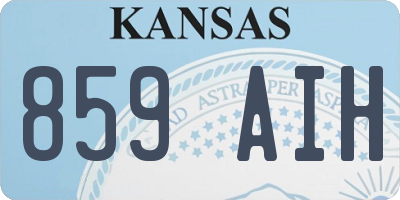 KS license plate 859AIH