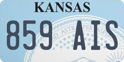 KS license plate 859AIS