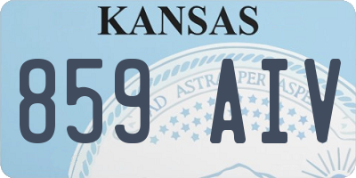KS license plate 859AIV