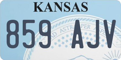 KS license plate 859AJV