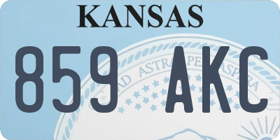 KS license plate 859AKC