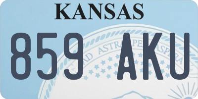 KS license plate 859AKU