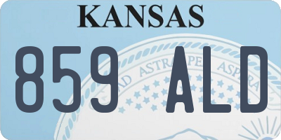 KS license plate 859ALD