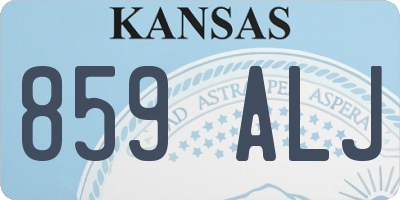 KS license plate 859ALJ