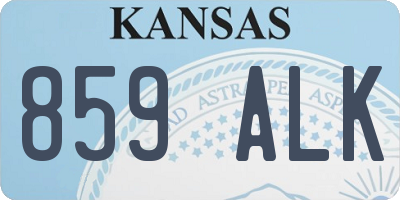 KS license plate 859ALK