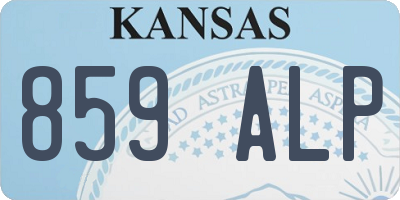 KS license plate 859ALP
