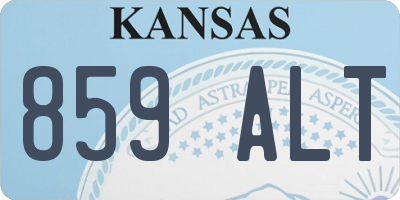KS license plate 859ALT