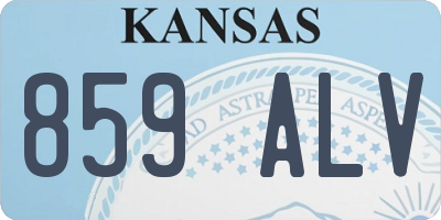 KS license plate 859ALV
