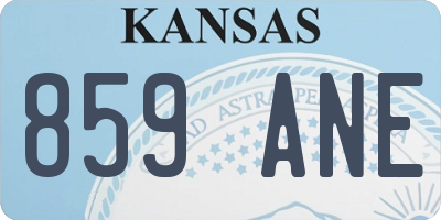 KS license plate 859ANE
