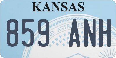 KS license plate 859ANH