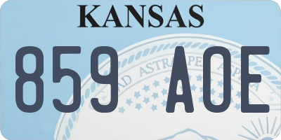 KS license plate 859AOE