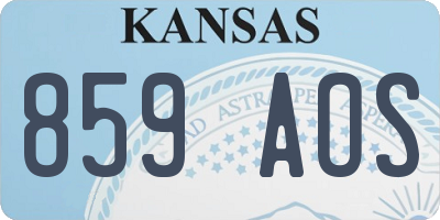 KS license plate 859AOS
