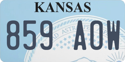 KS license plate 859AOW