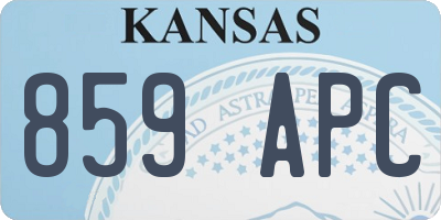 KS license plate 859APC