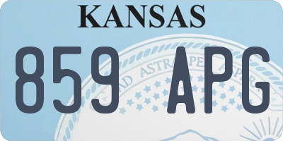 KS license plate 859APG