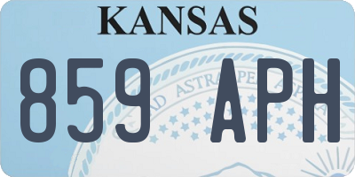 KS license plate 859APH
