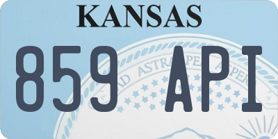 KS license plate 859API