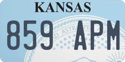 KS license plate 859APM