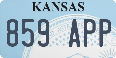 KS license plate 859APP