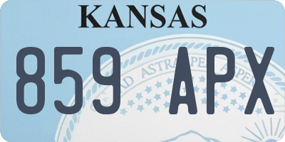 KS license plate 859APX