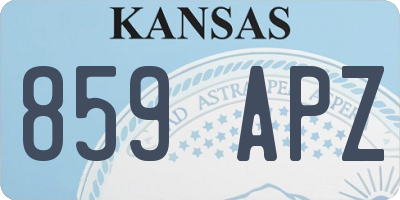KS license plate 859APZ