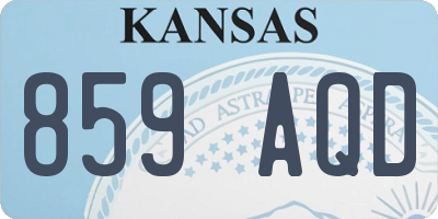 KS license plate 859AQD