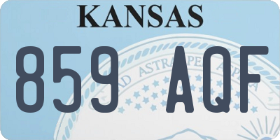 KS license plate 859AQF
